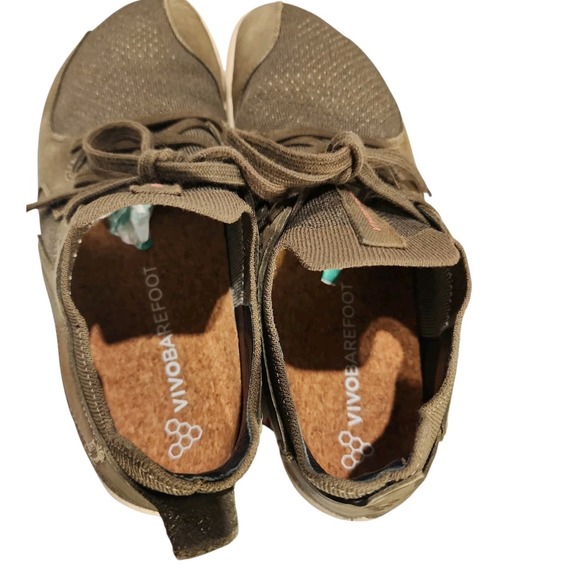 VivoBarefoot Primus Asana III 40 EU Womens Sz 9 Olive Leather Sneaker Shoes EUC - Picture 3 of 11